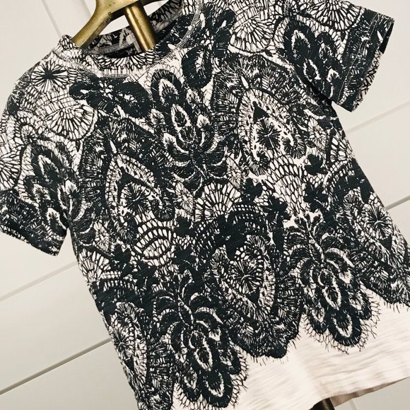 J. Crew Tops - J.Crew Lace Print Tee Shirt